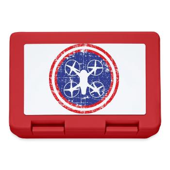 Round sign with quadrocopter in the middle - Lunchbox - red - Front