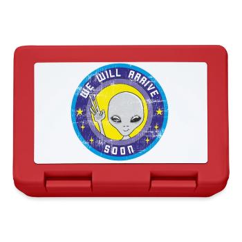 Alien will soon come out of space with UFO. - Lunchbox - red - Front