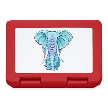 Der blaue Elefant - Brotdose - Rot - Vorne