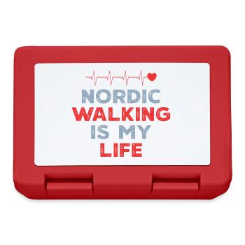 Nordic Walking Life Heart Love - Lunchbox - red - Front
