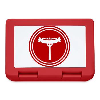 Icône de viande Bratwurst - Boîte à goûter - rouge - Devant