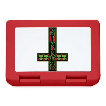 Pécheur sur croix inversée rouge et vert - Boîte à goûter - rouge - Devant