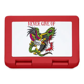 Eagle And Snake Traditional Old School Tattoo - Lunchbox - red - Front