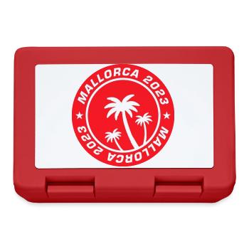 Mallorca 2023 Palme - Brotdose - Rot - Vorne