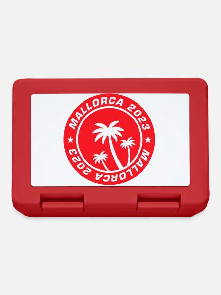 Mallorca 2023 Palme - Brotdose - Rot