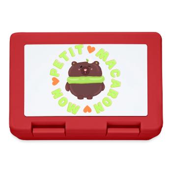 mon petit macaron bear - Lunchbox - red - Front