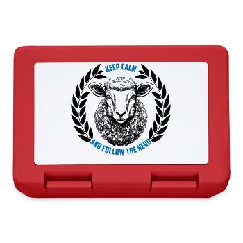 Sheep stay calm and follow the flock - Lunchbox - red - Front