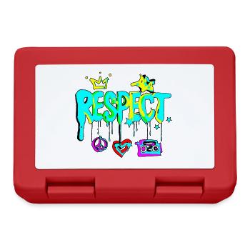 RESPECT Graffiti coloré - Boîte à goûter - rouge - Devant