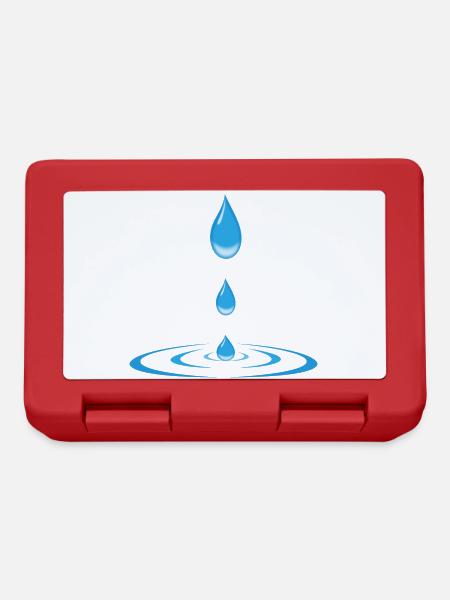 drops and waves - Lunchbox - red