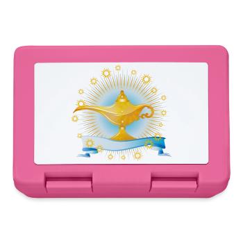 strahlende goldene orientalische Wunderlampe - Brotdose - Pink - Vorne