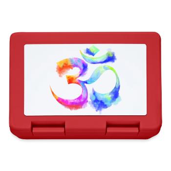 Om arcenciel aquarelle - Boîte à goûter - rouge - Devant