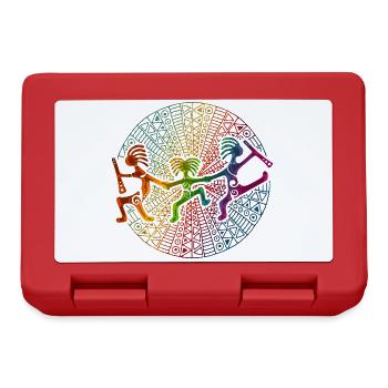 Kokopelli Family Has Fun - Mandala 1 - Boîte à goûter - rouge - Devant
