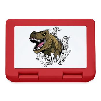 Tyrannosaurus Dino T-Rex Dinosaur Tears Design - Lunchbox - red - Front
