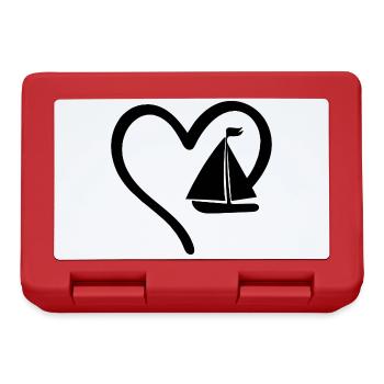 Voilier Coeur - Boîte à goûter - rouge - Devant