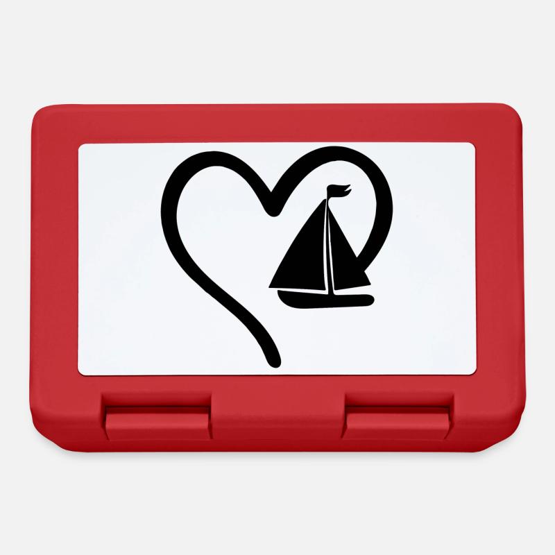 Sailboat Heart - Lunchbox - red