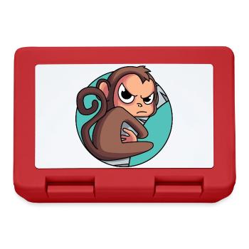 Monkey driven up the wall - Lunchbox - red - Front