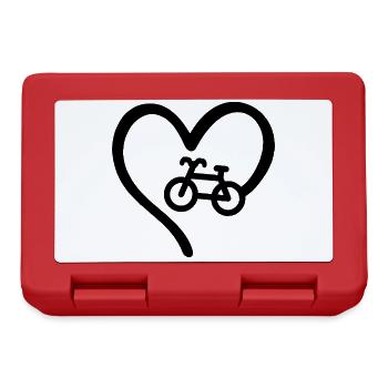Vélo Coeur Cycliste Amour - Boîte à goûter - rouge - Devant