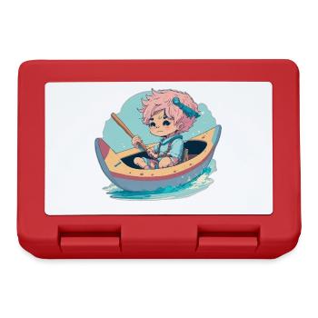 Boy in the canoe - Lunchbox - red - Front