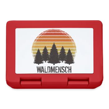 Wald Mensch Bäume Baum Waldliebhaber Waldmensch - Brotdose - Rot - Vorne