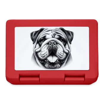 English Bulldog Dog - Lunchbox - red - Front