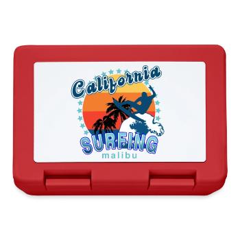 California surfing in Malibu. - Lunchbox - red - Front