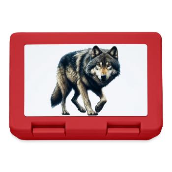 Wolf - Brotdose - Rot - Vorne