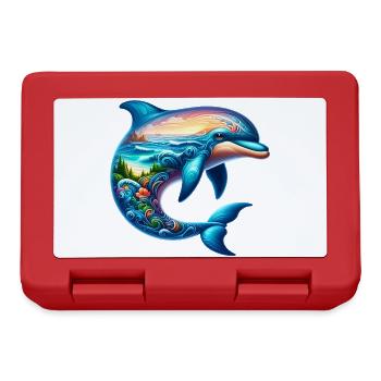 Delfin - Brotdose - Rot - Vorne