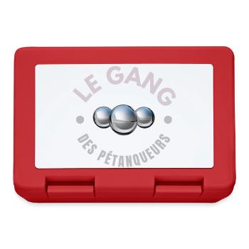 pétanque, pétanqueur, jouer à la pétanque - Boîte à goûter - rouge - Devant