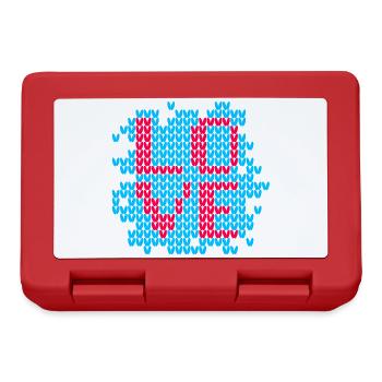 Knitting Pattern Love Love Winter Christmas Xmas - Lunchbox - red - Front