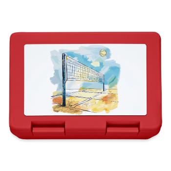Terrain de volley-ball - Boîte à goûter - rouge - Devant