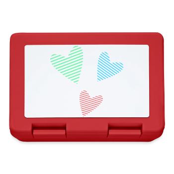 COEUR. MERCI. MAÎTRESSE. MAITRE. MERCI MAÎTRESSE. - Boîte à goûter - rouge - Devant