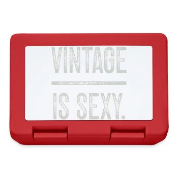 Vintage Design Is Sexy Distressed Effect - Lunchbox - red - Front