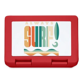 Always Surfing Retro Beach Quote - Lunchbox - red - Front