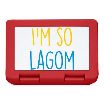 Lagom Sverige Suède - Boîte à goûter - rouge - Devant