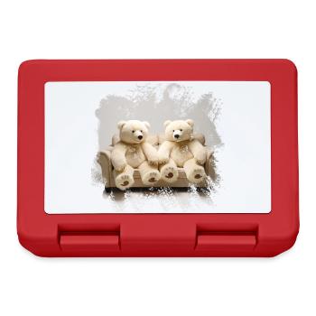 Cuddly Bears on the Sofa Duo - Lunchbox - red - Front