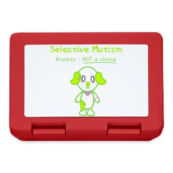 KawaiiDOGGOS - Trèfle « Mutisme sélectif » imprimé - Boîte à goûter - rouge - Devant