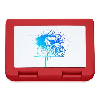 Funny road bike motif - Lunchbox - red - Front