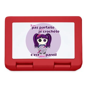 I'm not perfect but I'm hooking - Lunchbox - red - Front