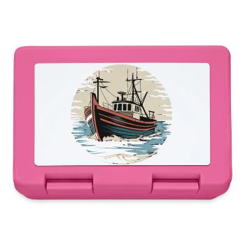 Bateau de pêche en haute mer Vintage Sailor Maritime - Boîte à goûter - rose - Devant