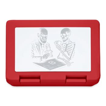 T-shirt de cartes de Sigmund Freud avec la mort - Boîte à goûter - rouge - Devant