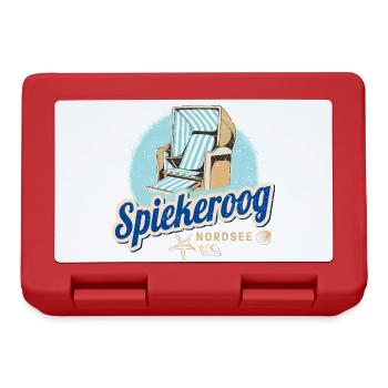 Spiekeroog Ostfriesland Deutschland Insel Nordsee - Brotdose - Rot - Vorne