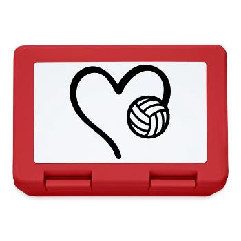 Volleyball Cœur - Boîte à goûter - rouge - Devant