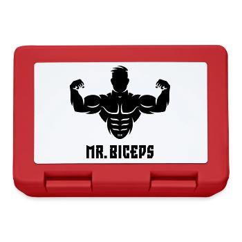 Mr. Biceps (Culturisme / Drôle / Muscles) - Boîte à goûter - rouge - Devant