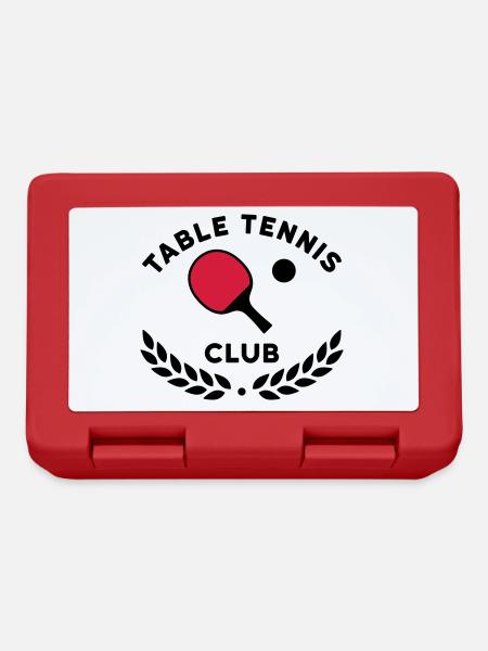 Club de tennis de table (raquettes de tennis de table) - Boîte à goûter - rouge