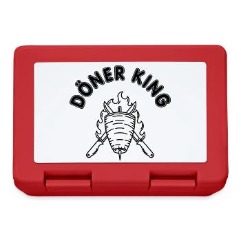 Döner King Döner Kebab Spruch - Brotdose - Rot - Vorne