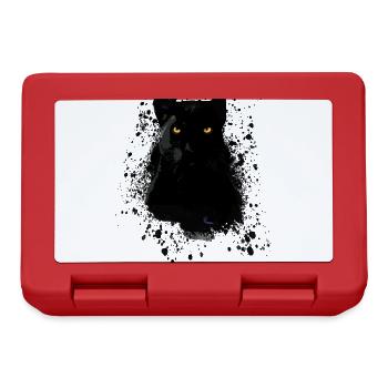 black panther,panther,cat,emo,punk,graffiti - Lunchbox - red - Front