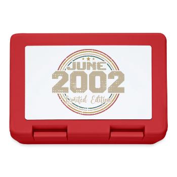 Born in June 2002 Birthday 12002 June 2002 June - Lunchbox - red - Front