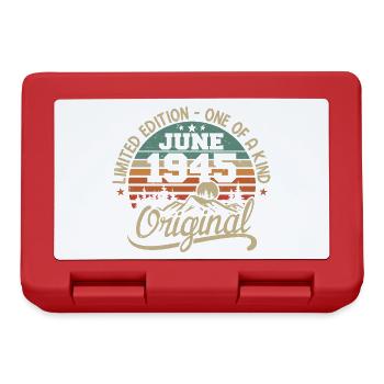 1945 June 1945 original - June 1945 Anniversary - Lunchbox - red - Front
