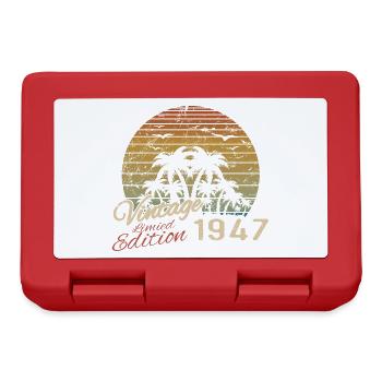 Jahrgang 1947 Geburtstagsgeschenk 1947 Retro 1947 - Brotdose - Rot - Vorne