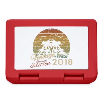 Jahrgang 2018 Geburtstagsgeschenk 2018 Retro 2018 - Brotdose - Rot - Vorne
